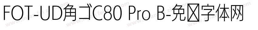 FOT-UD角ゴC80 Pro B字体转换